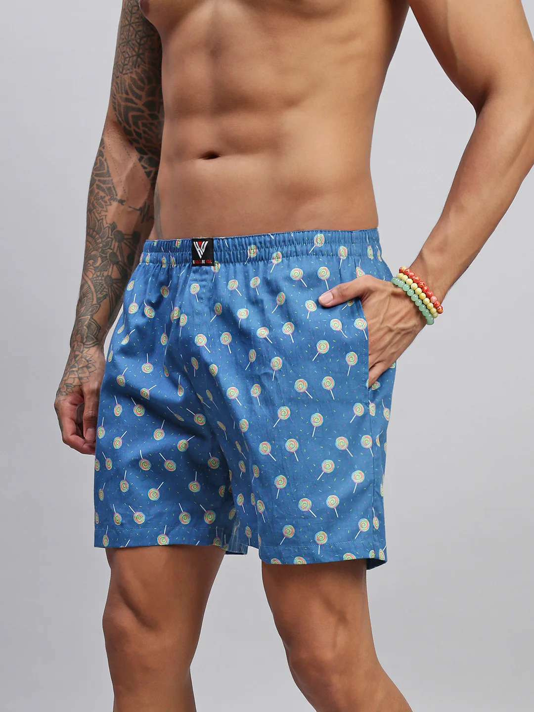 Men Pack of 2 Printed Cotton Boxer Shorts - Image 8