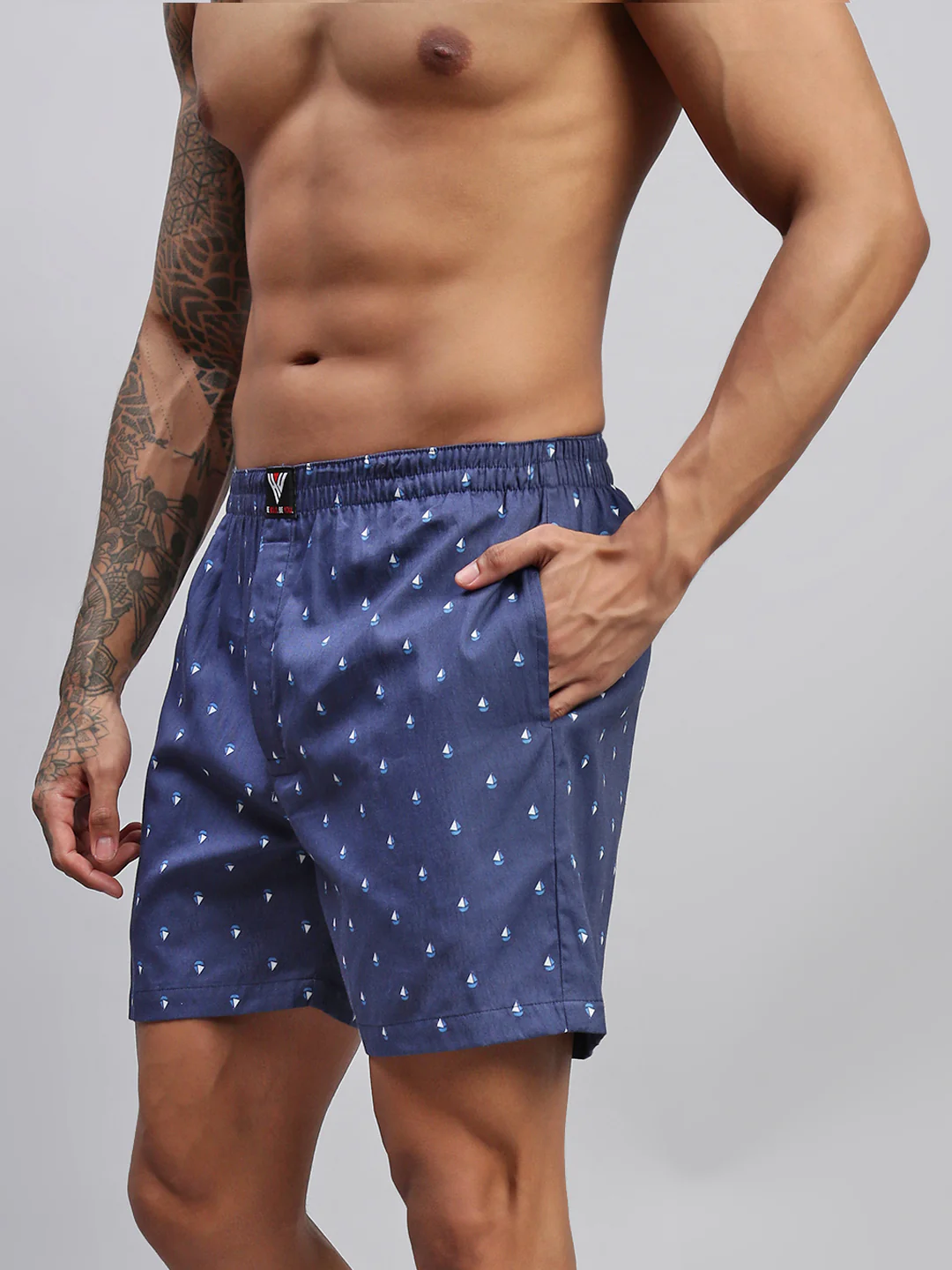 Men Pack of 2 Printed Cotton Boxer Shorts - Image 6