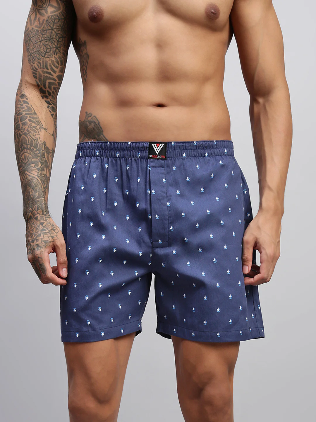 Men Pack of 2 Printed Cotton Boxer Shorts - Image 7