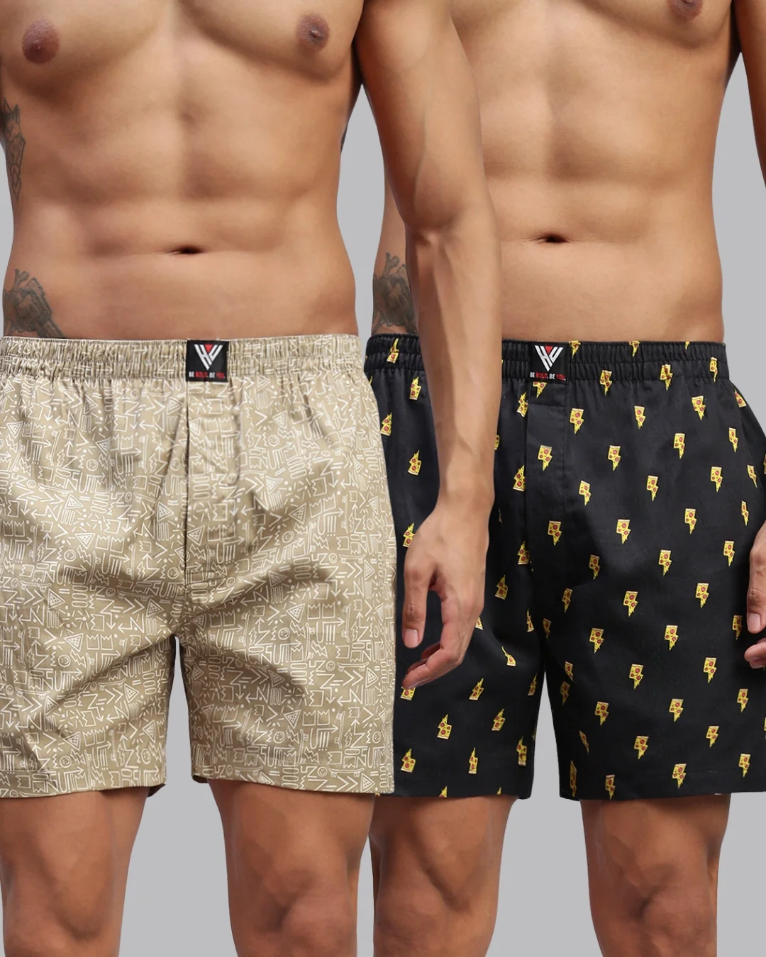 Men Pack of 2 Printed Cotton Boxer Shorts - Image 14