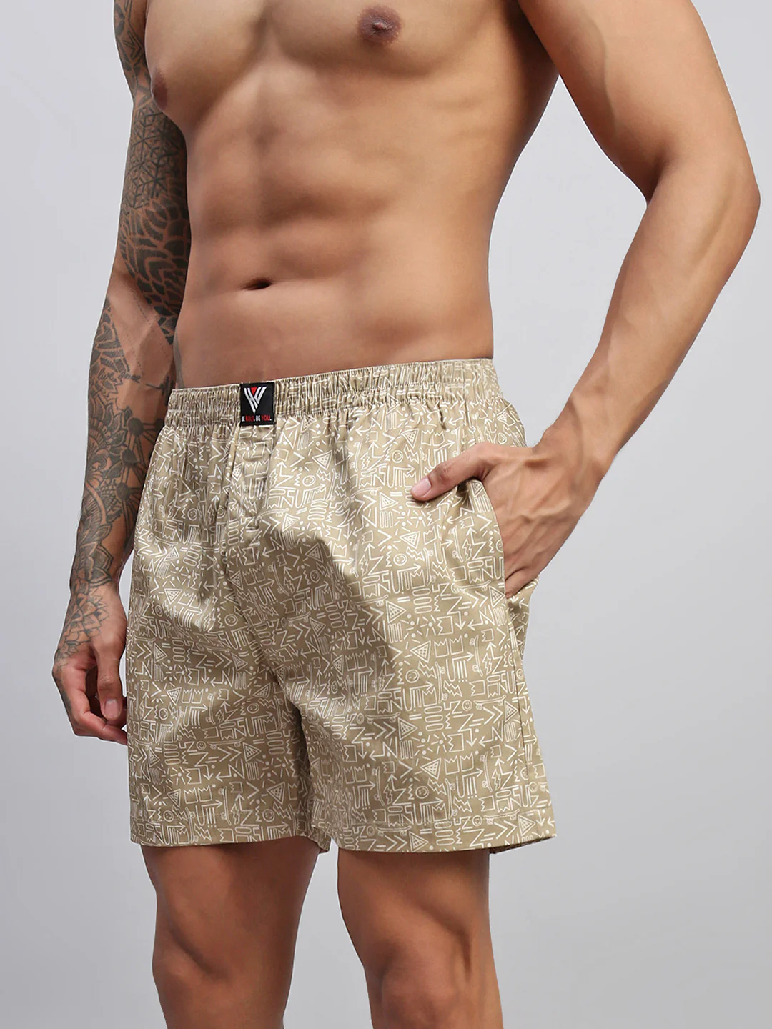 Men Pack of 2 Printed Cotton Boxer Shorts - Image 6