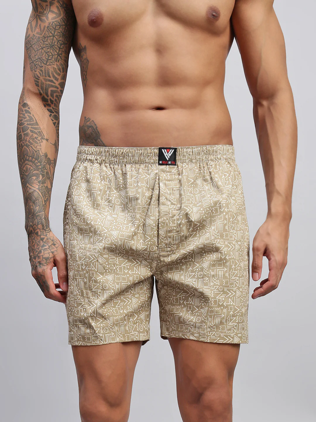 Men Pack of 2 Printed Cotton Boxer Shorts - Image 8