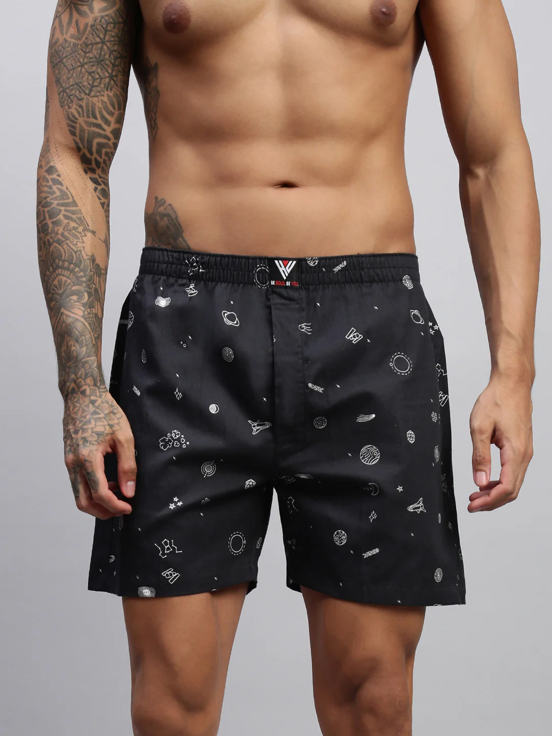 Men Pack of 2 Printed Cotton Boxer Shorts - Image 10