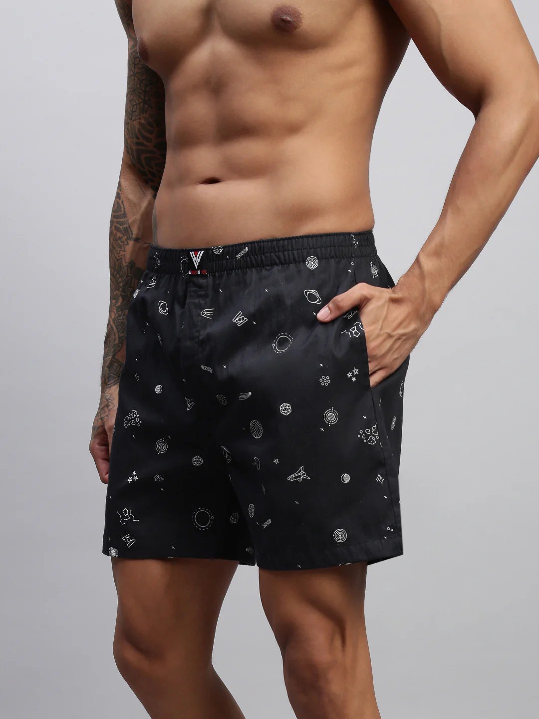 Men Pack of 2 Printed Cotton Boxer Shorts - Image 8