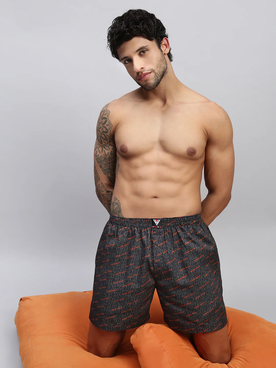 Men Pack of 2 Printed Cotton Boxer Shorts - Image 3