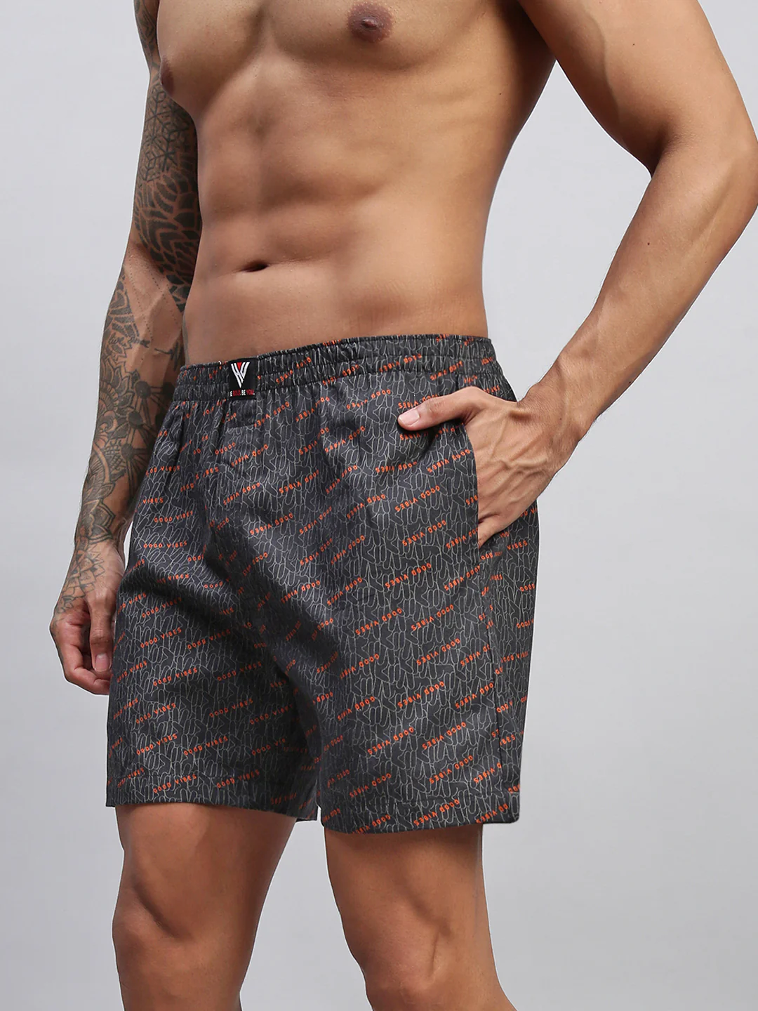 Men Pack of 2 Printed Cotton Boxer Shorts - Image 7