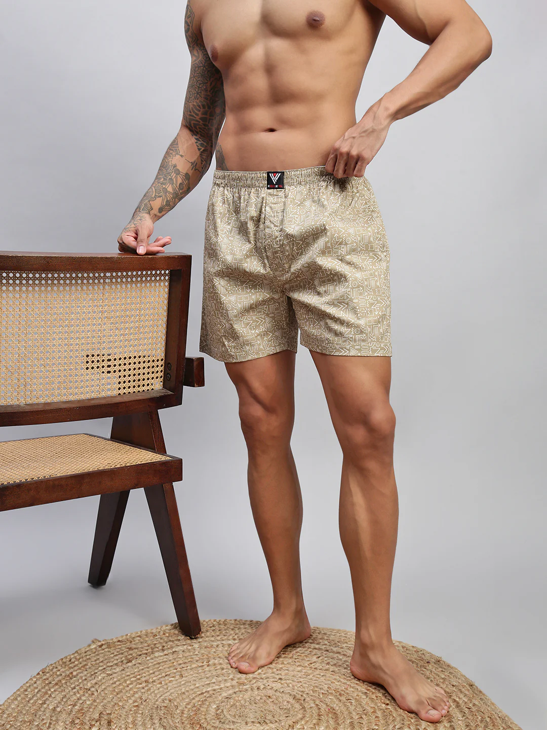 Men Pack of 2 Printed Cotton Boxer Shorts - Image 5