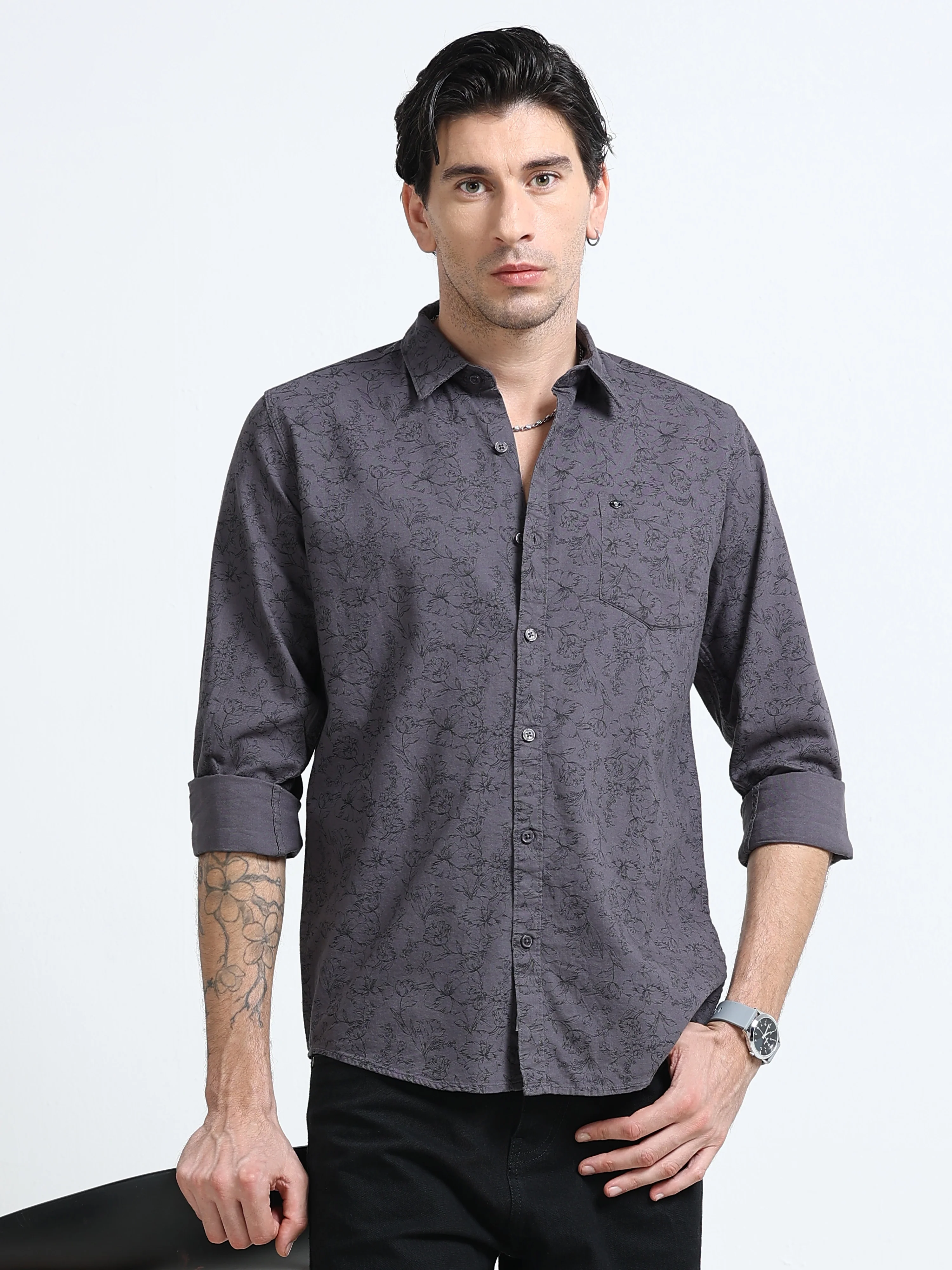 Men Premium Printed Casual Shirt