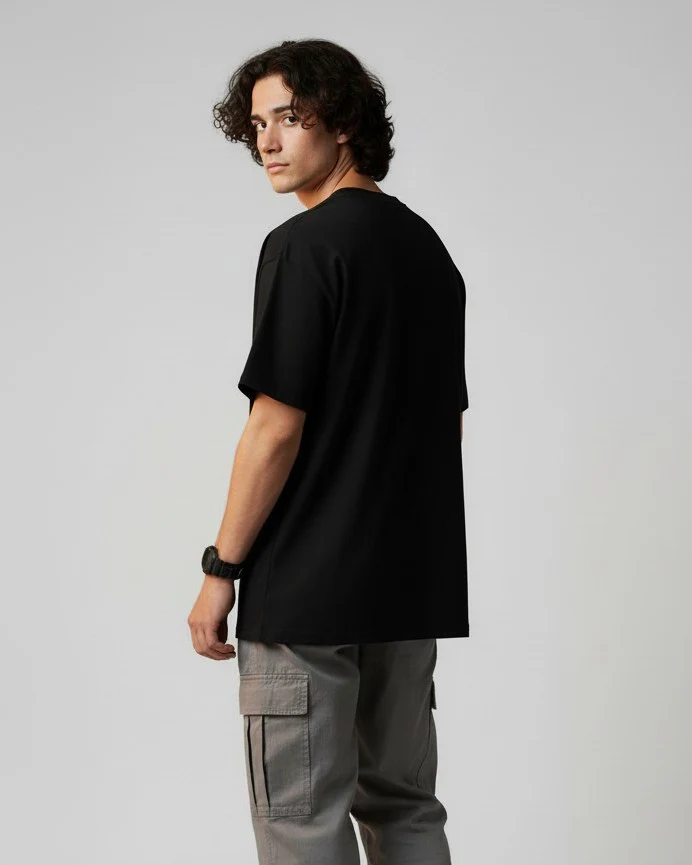 Men Printed Cotton Oversized T-Shirt - Image 3