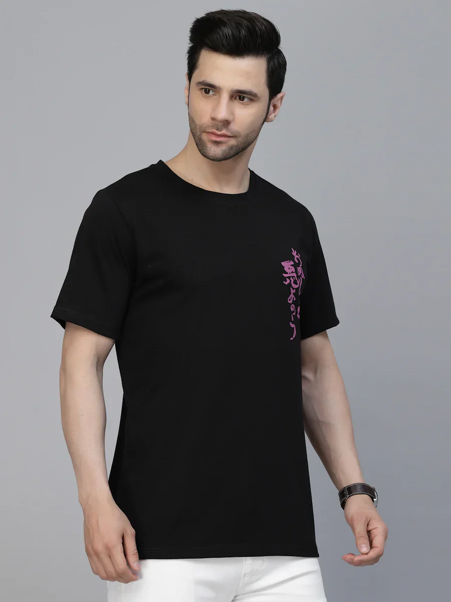 Unisex Printed Oversized Half Sleeves Round Neck Cotton Tees