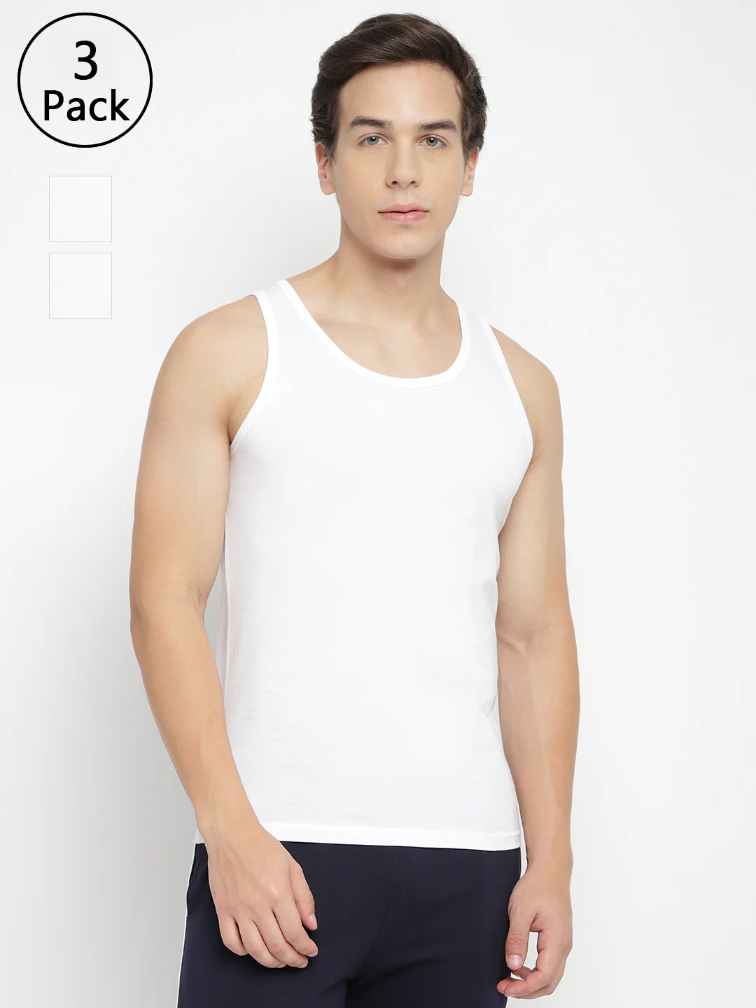 Men Regular Restful Vest (Pack of 3)