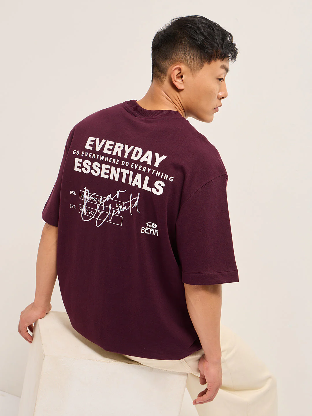 Men Shark Tank Limited Edition Maroon Crew Tee