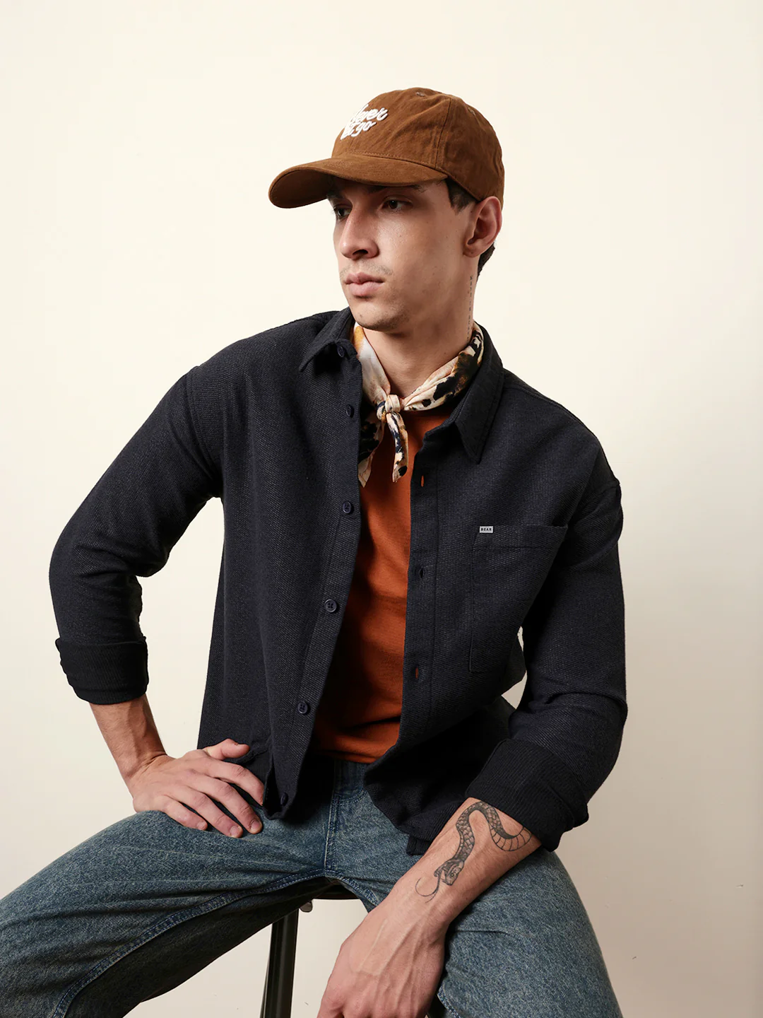 Men Solid Casual Full-Sleeve Shirt