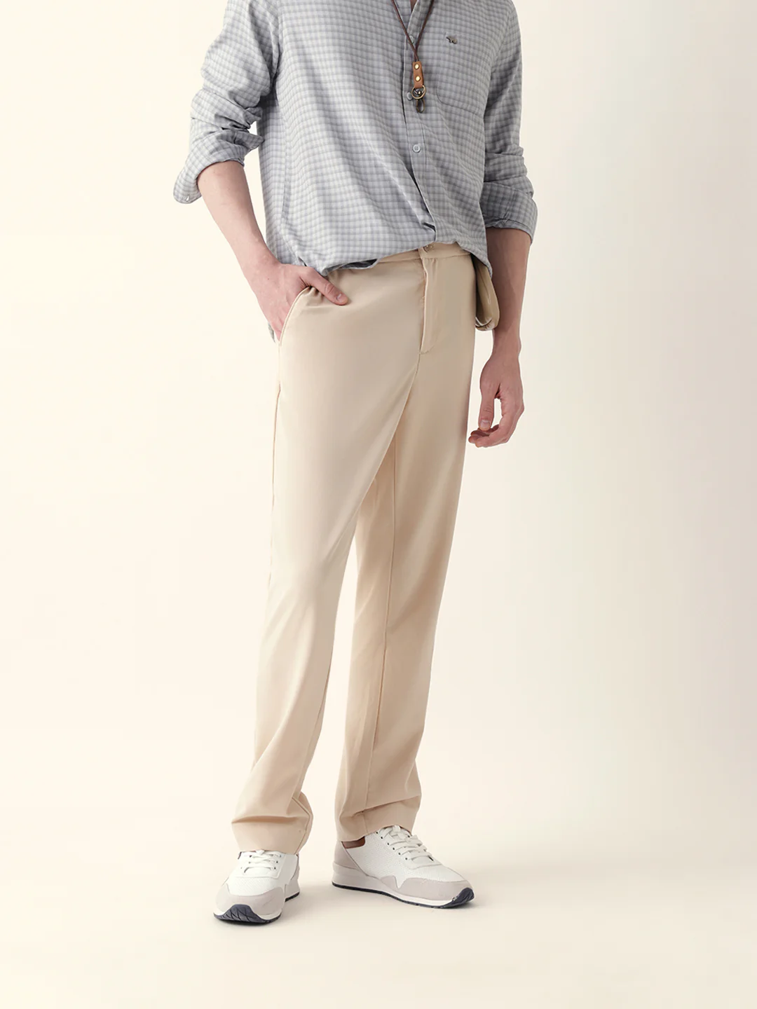 Men Solid Formal Trouser