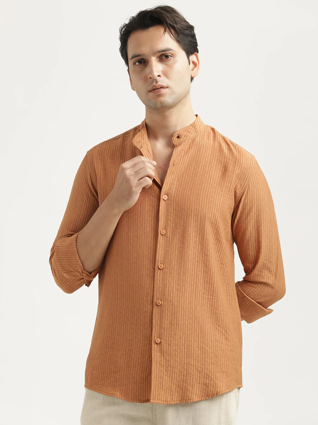 Men Textured Nylon Shirt