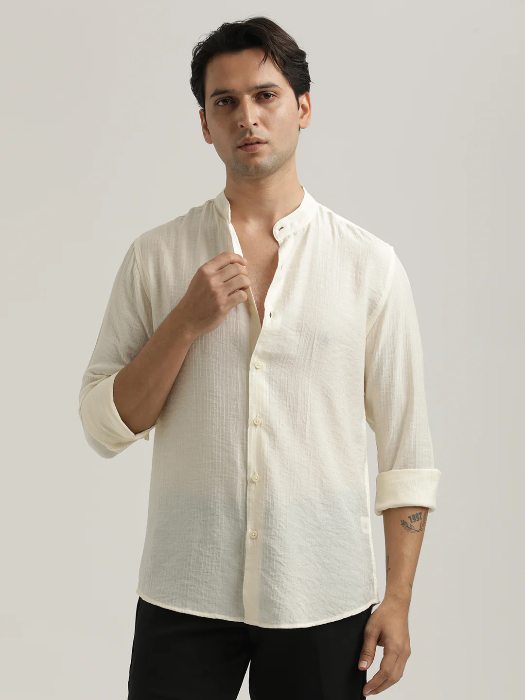 Men Textured Nylon Shirt