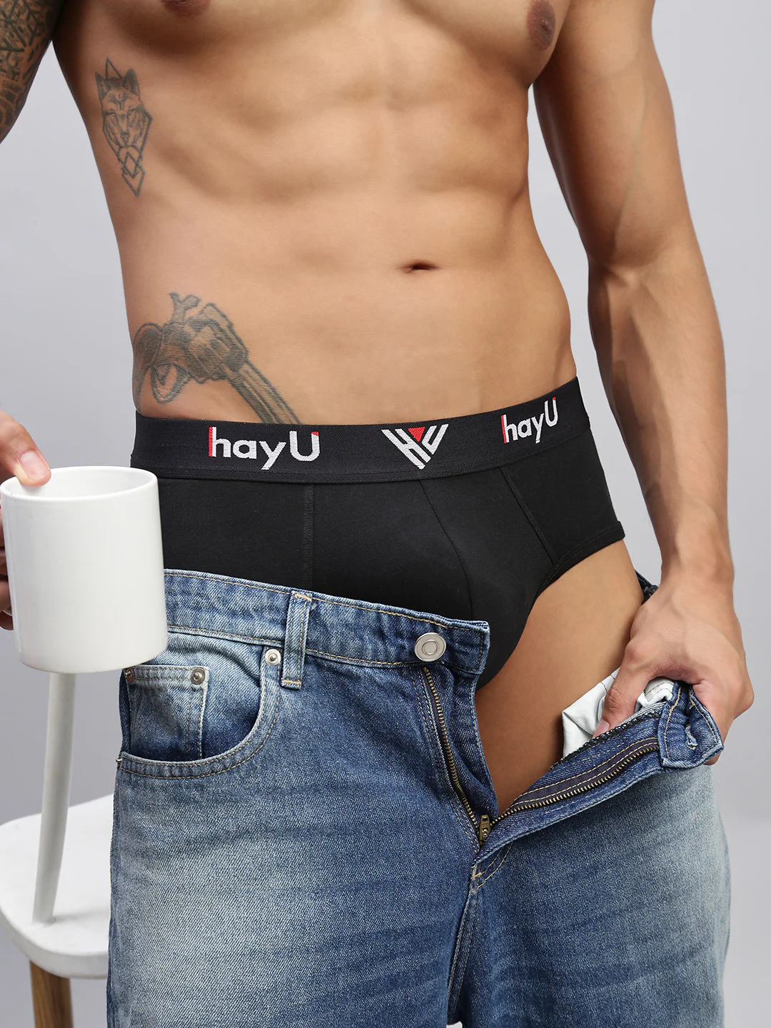 Men Pack of 2 Cotton Elastane Briefs - Image 11