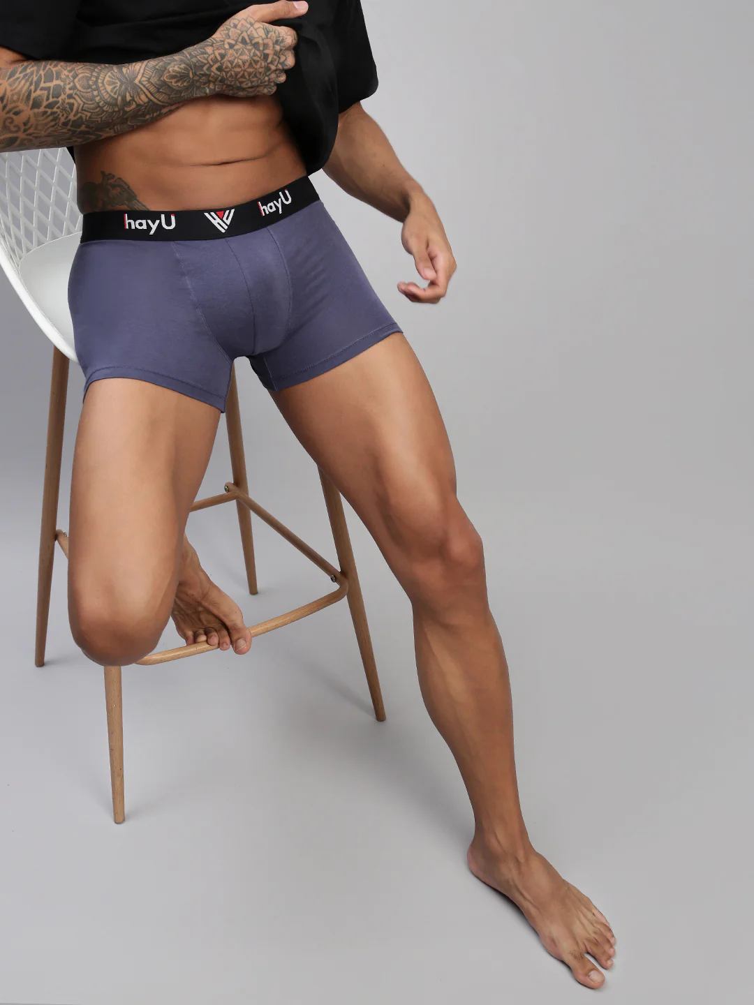 Men Pack of 2 Cotton Elastane Trunks - Image 2