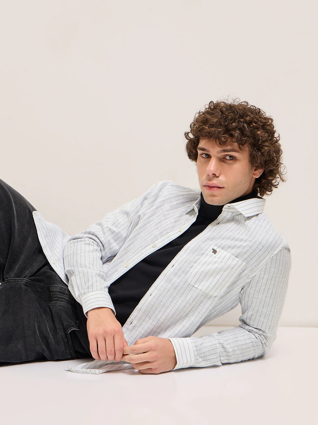 Men White Casual Shirt