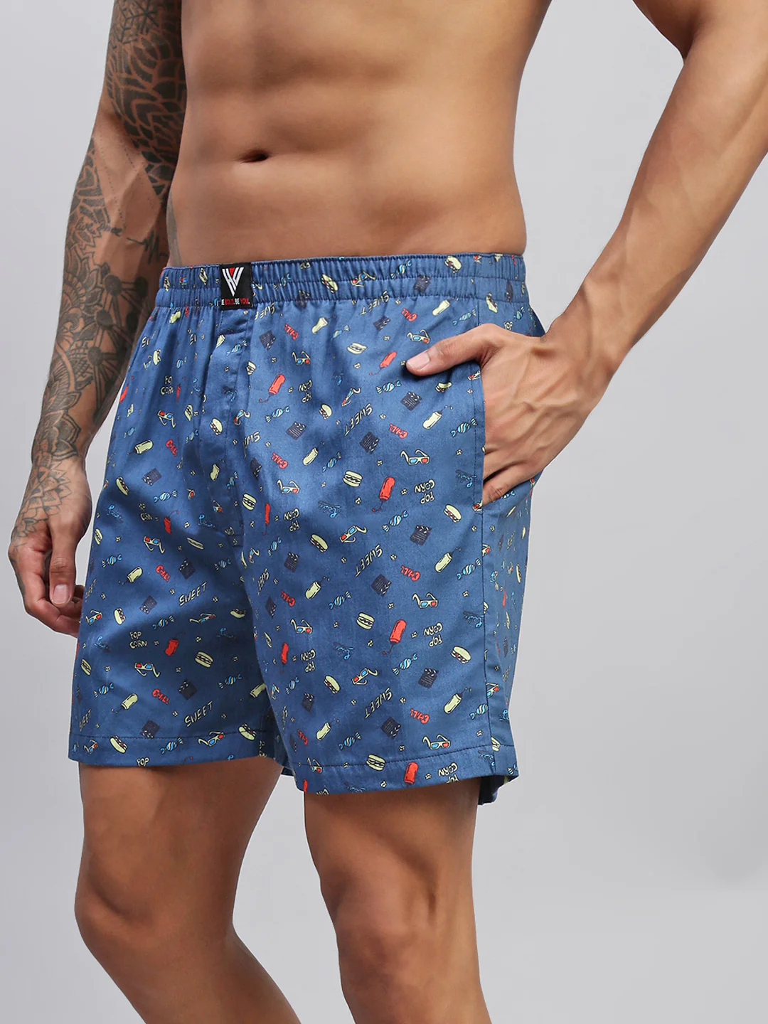 Men Cotton Printed Boxer Shorts - Image 5