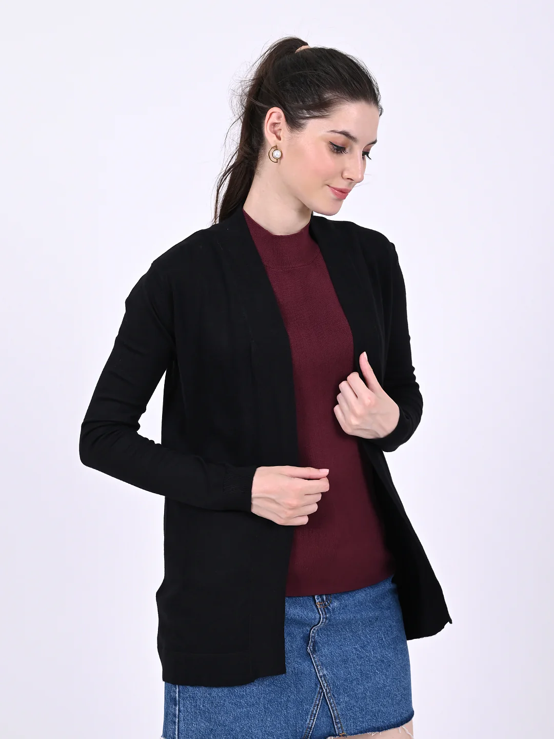 Women Black Open Shrug - Image 3