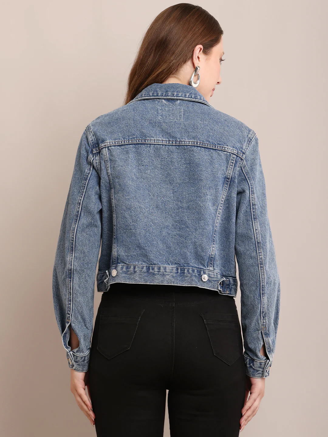 Women Denim Regular fit Blue Jacket - Image 4