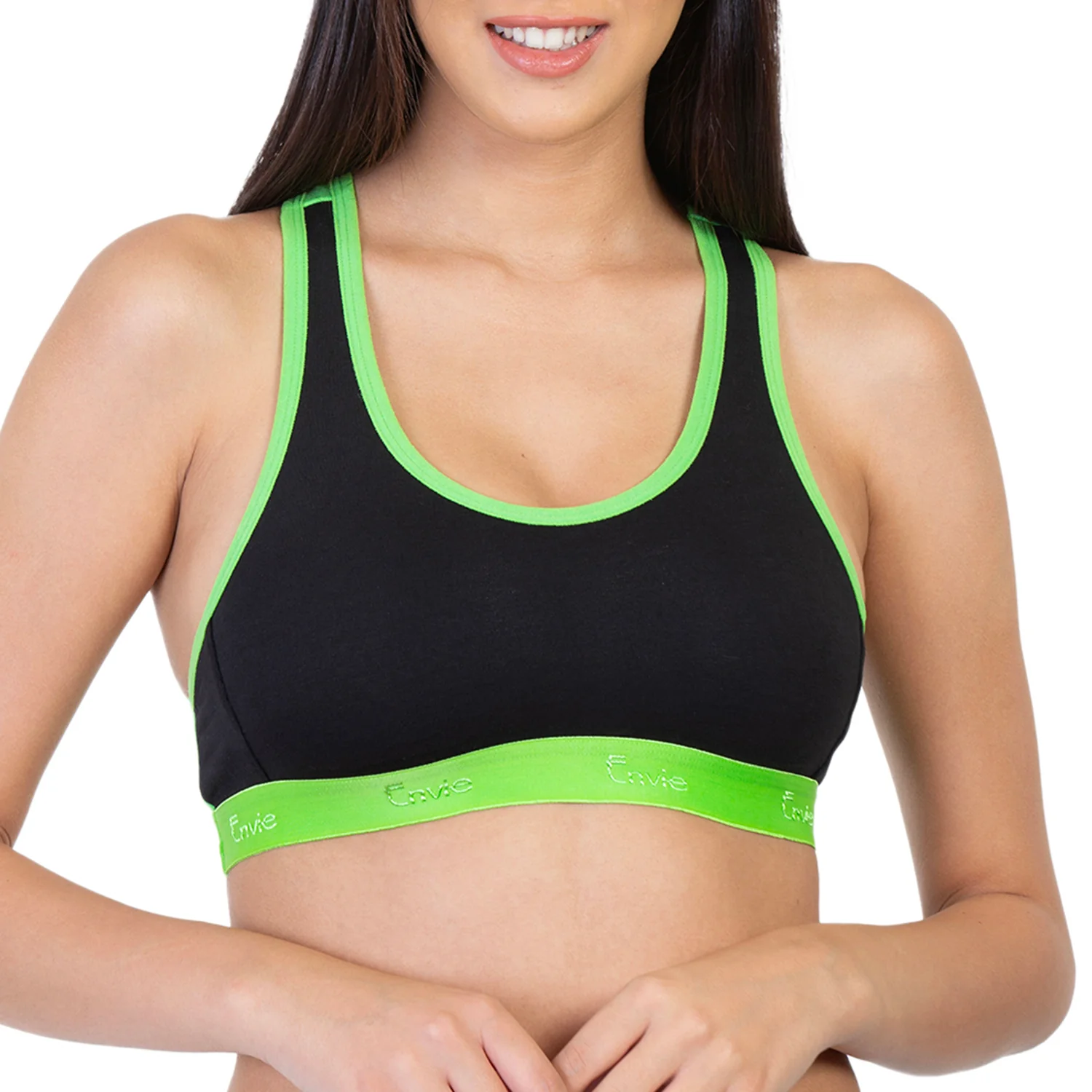 Non-Padded Non-Wired Full Coverage Sports Bra - Image 3