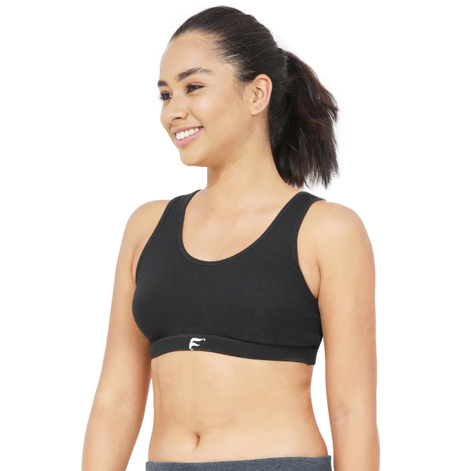 Non-Padded Non-Wired Full Coverage Sports Bra - Image 4