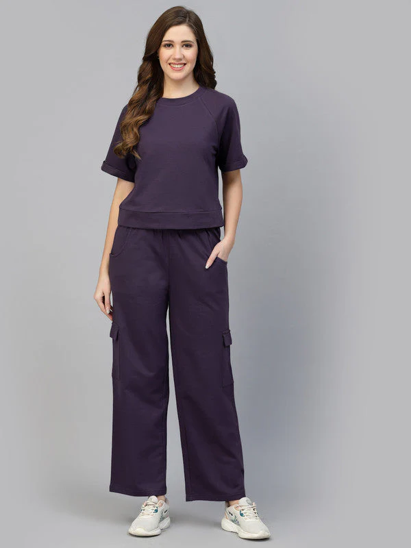 Women T-shirt & Track Pants Co-ord Set