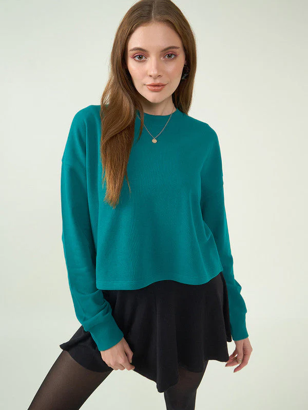 Women Green Odor-Free Sweatshirt