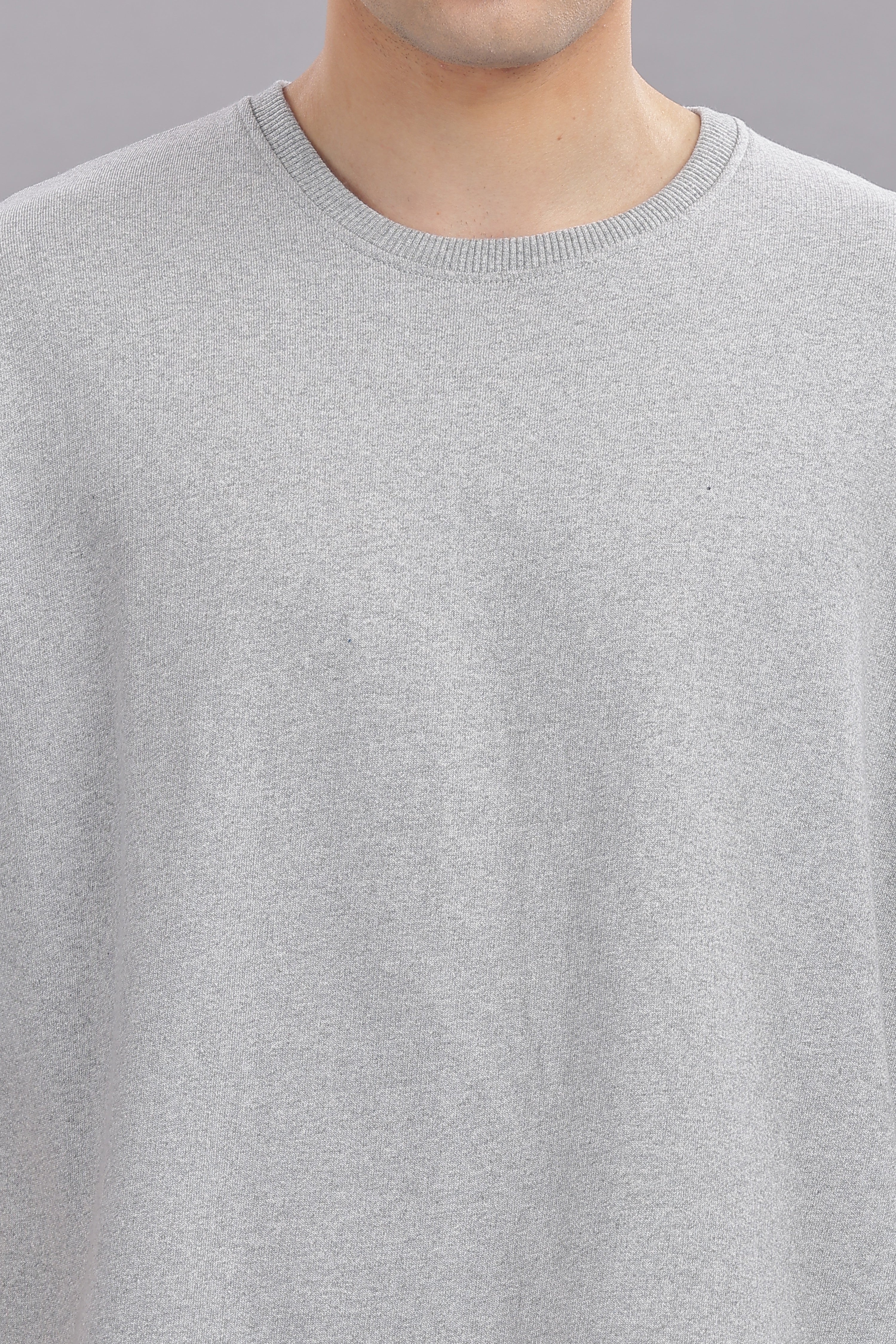 Men Grey Cotton Oversized T-Shirt - Image 6