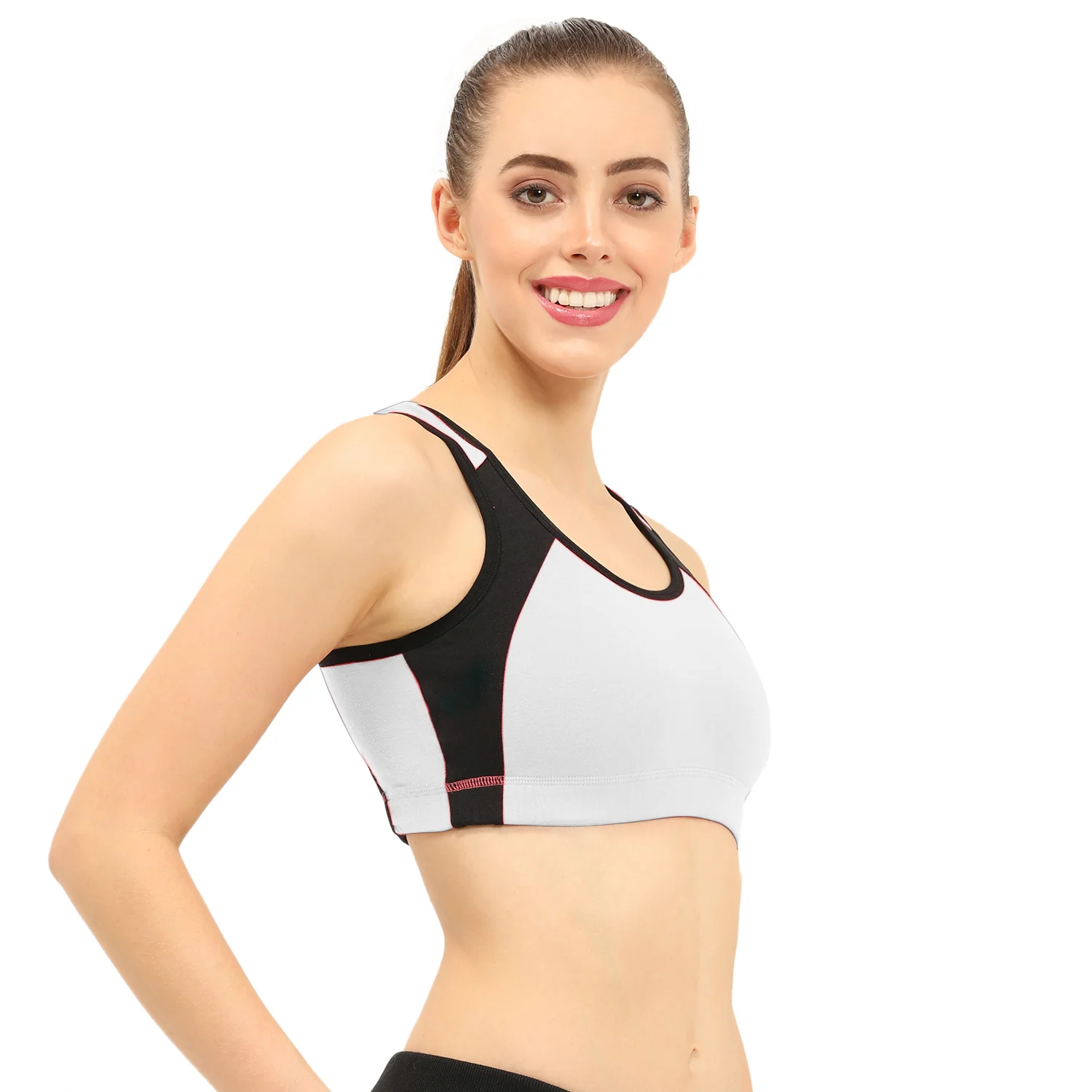 Padded Non-Wired Full Coverage Sports Bra - Image 3