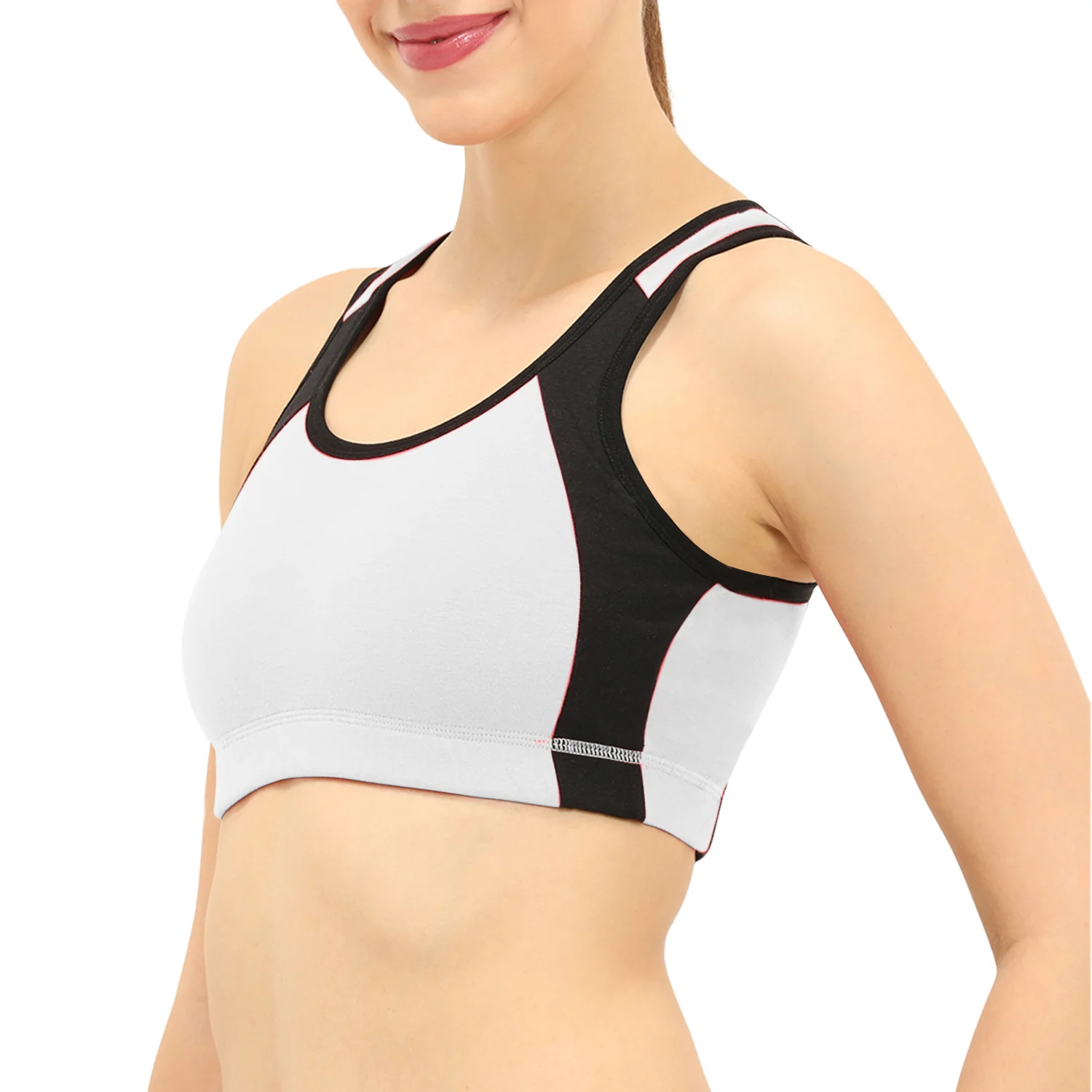 Padded Non-Wired Full Coverage Sports Bra - Image 4