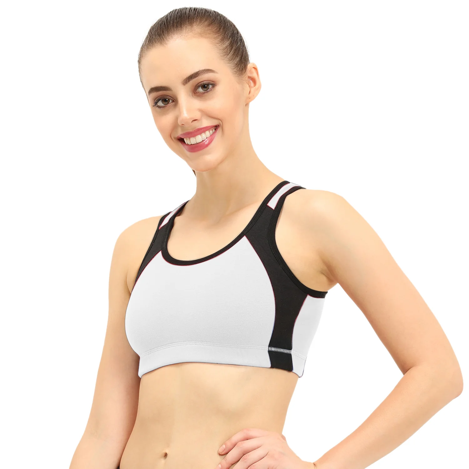 Padded Non-Wired Full Coverage Sports Bra - Image 5