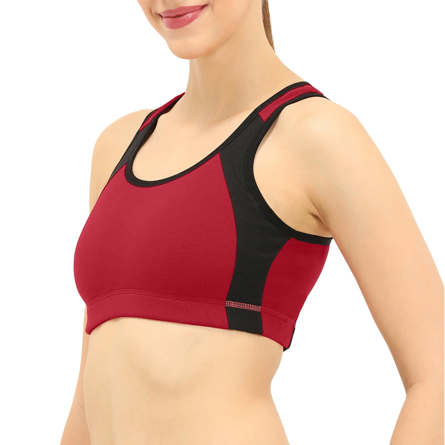 Padded Non-Wired Full Coverage Sports Bra - Image 3