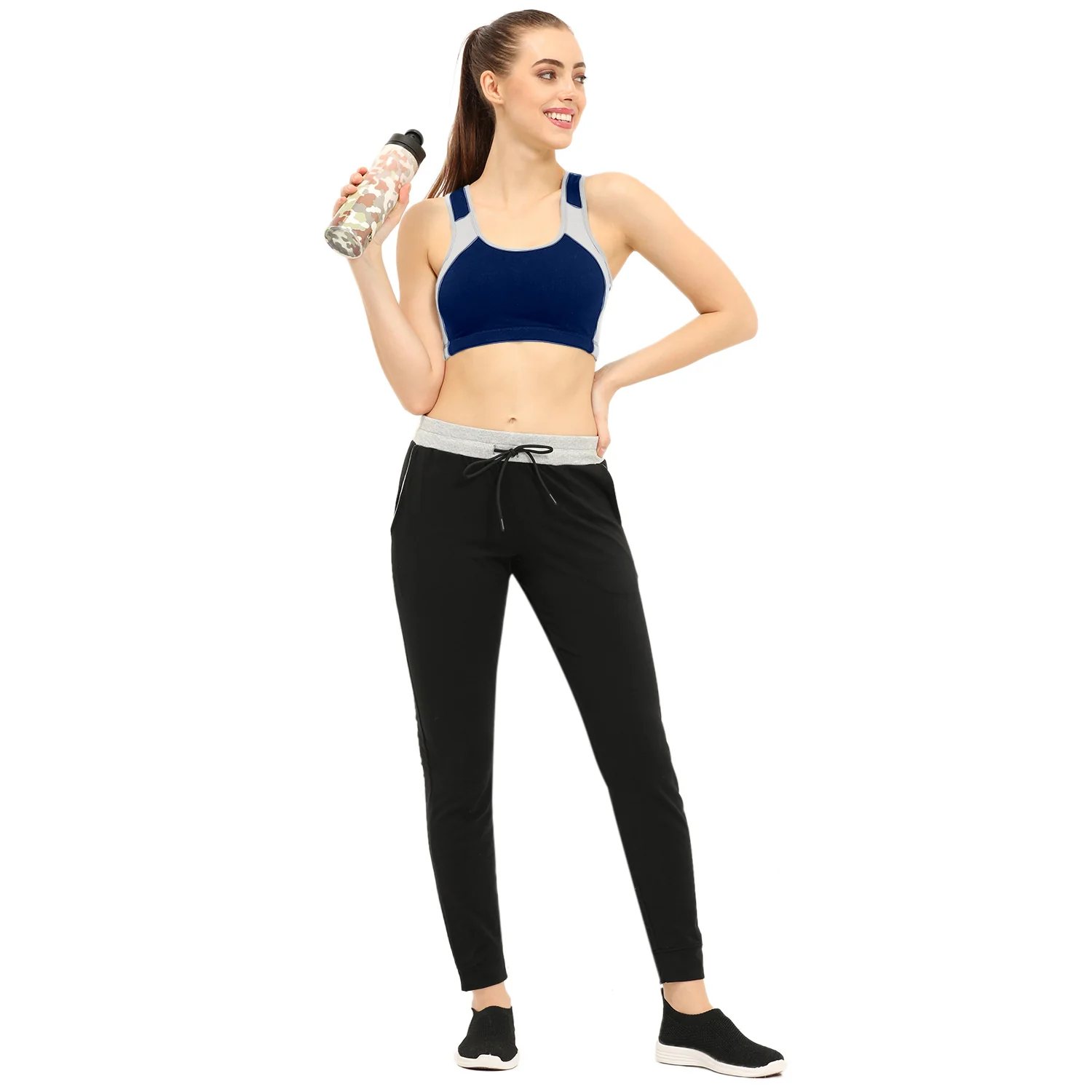 Padded Non-Wired Full Coverage Sports Bra - Image 5