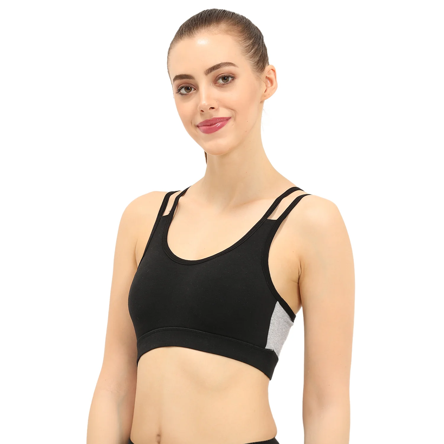 Padded Non-Wired Full Coverage Sports Bra - Image 4