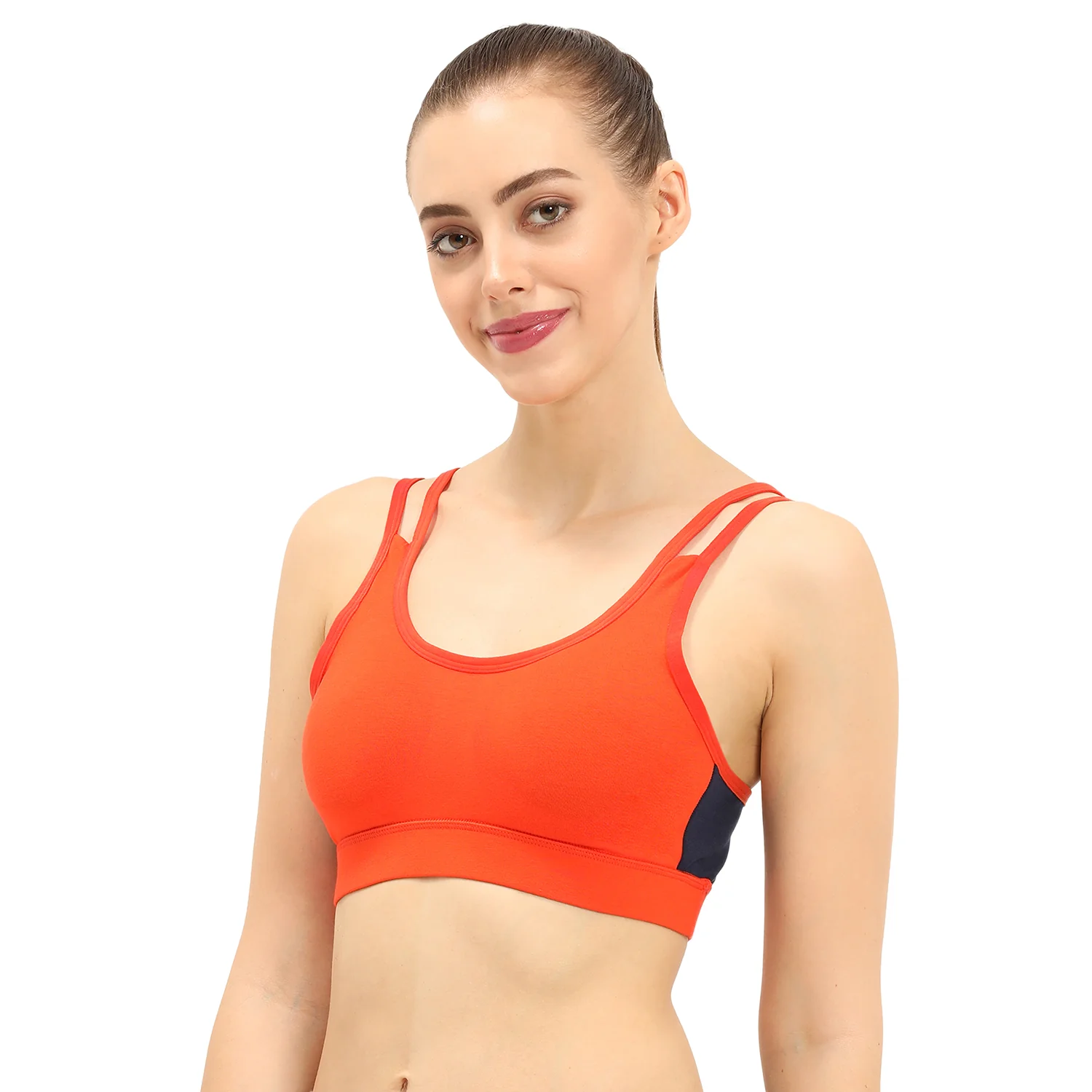 Padded Non-Wired Full Coverage Sports Bra - Image 4