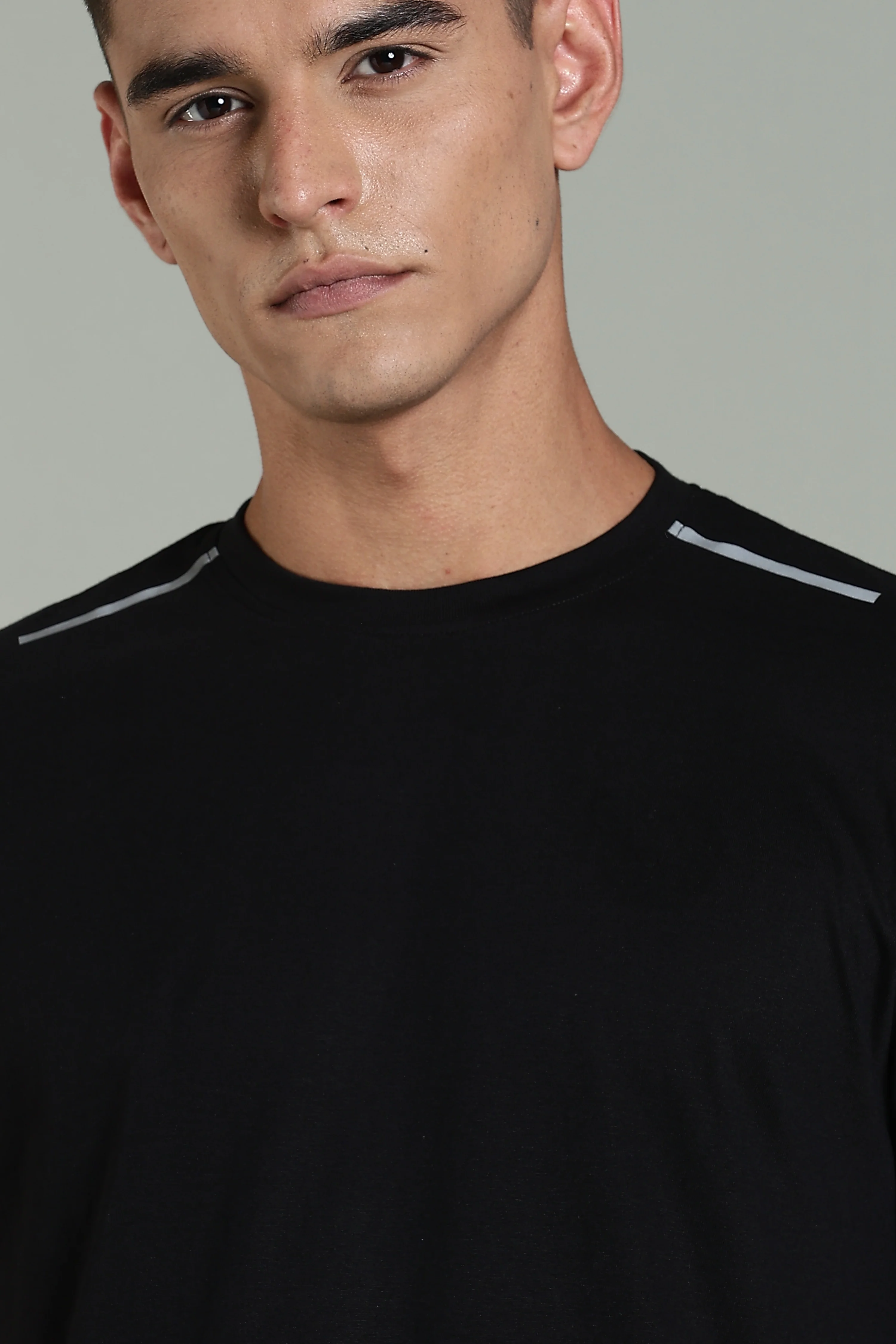 Men Black Cotton Regular T-Shirt - Image 8