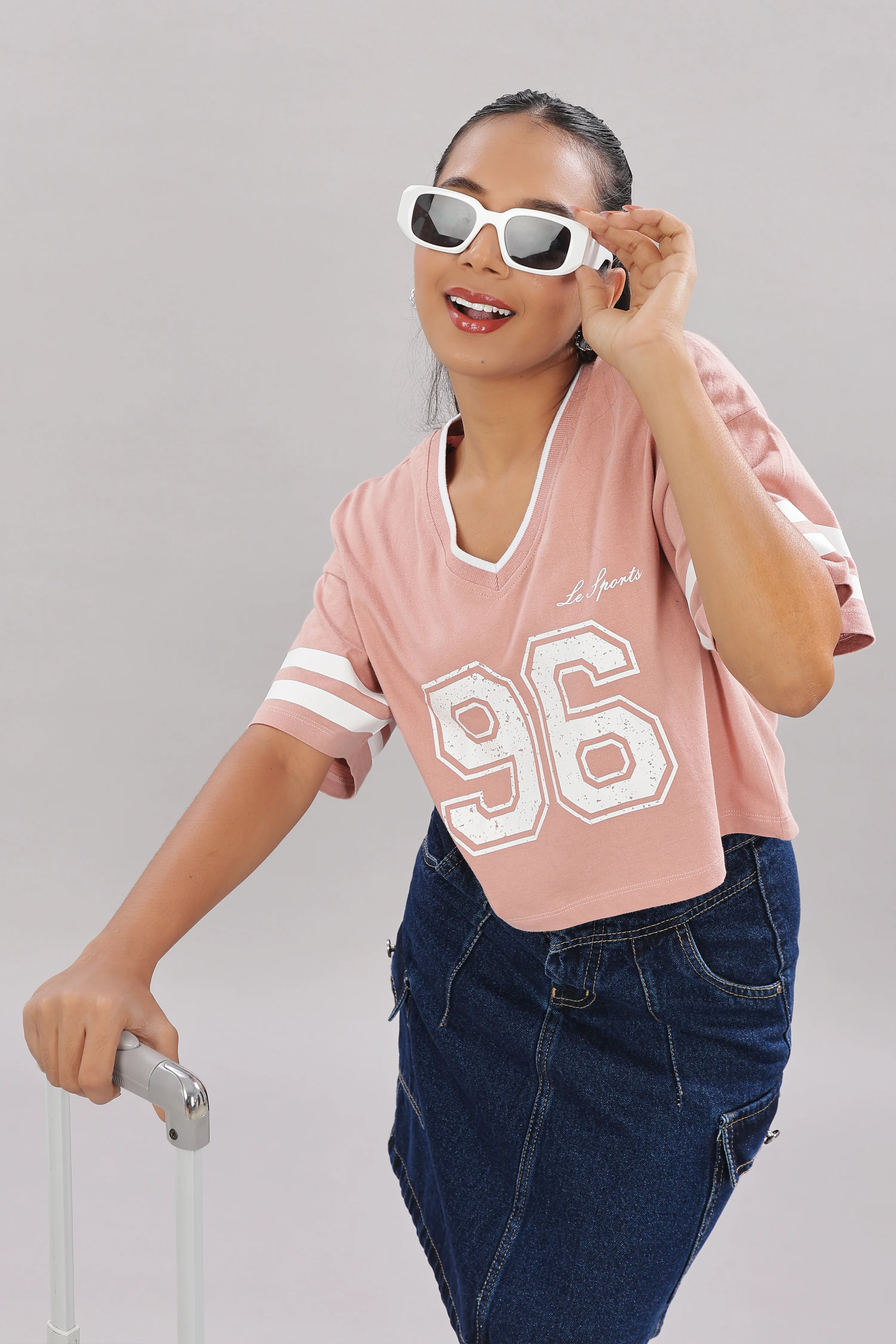 Women Pink Cotton Regular Top - Image 9