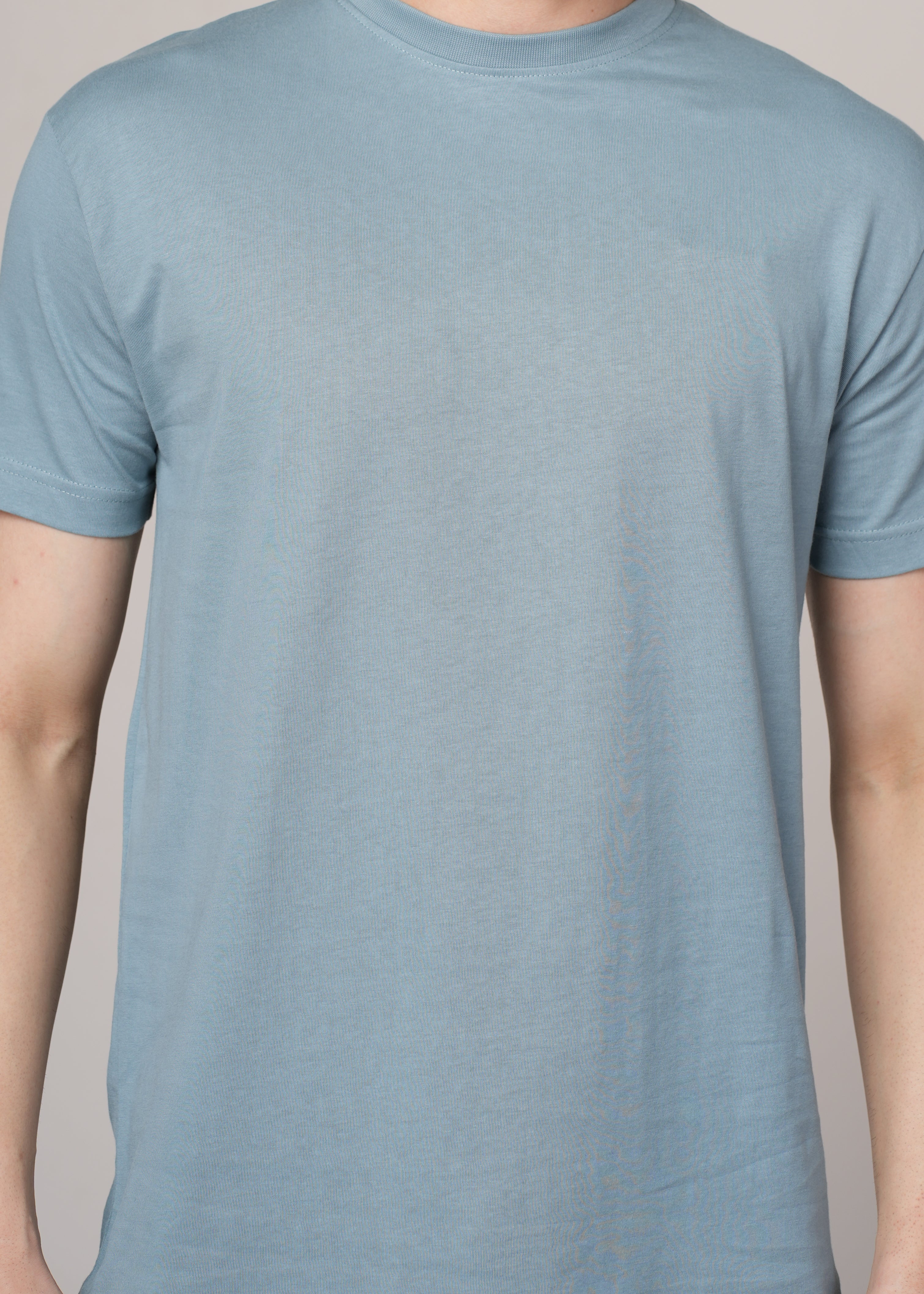 Men Blue Cotton Regular T-Shirt - Image 3