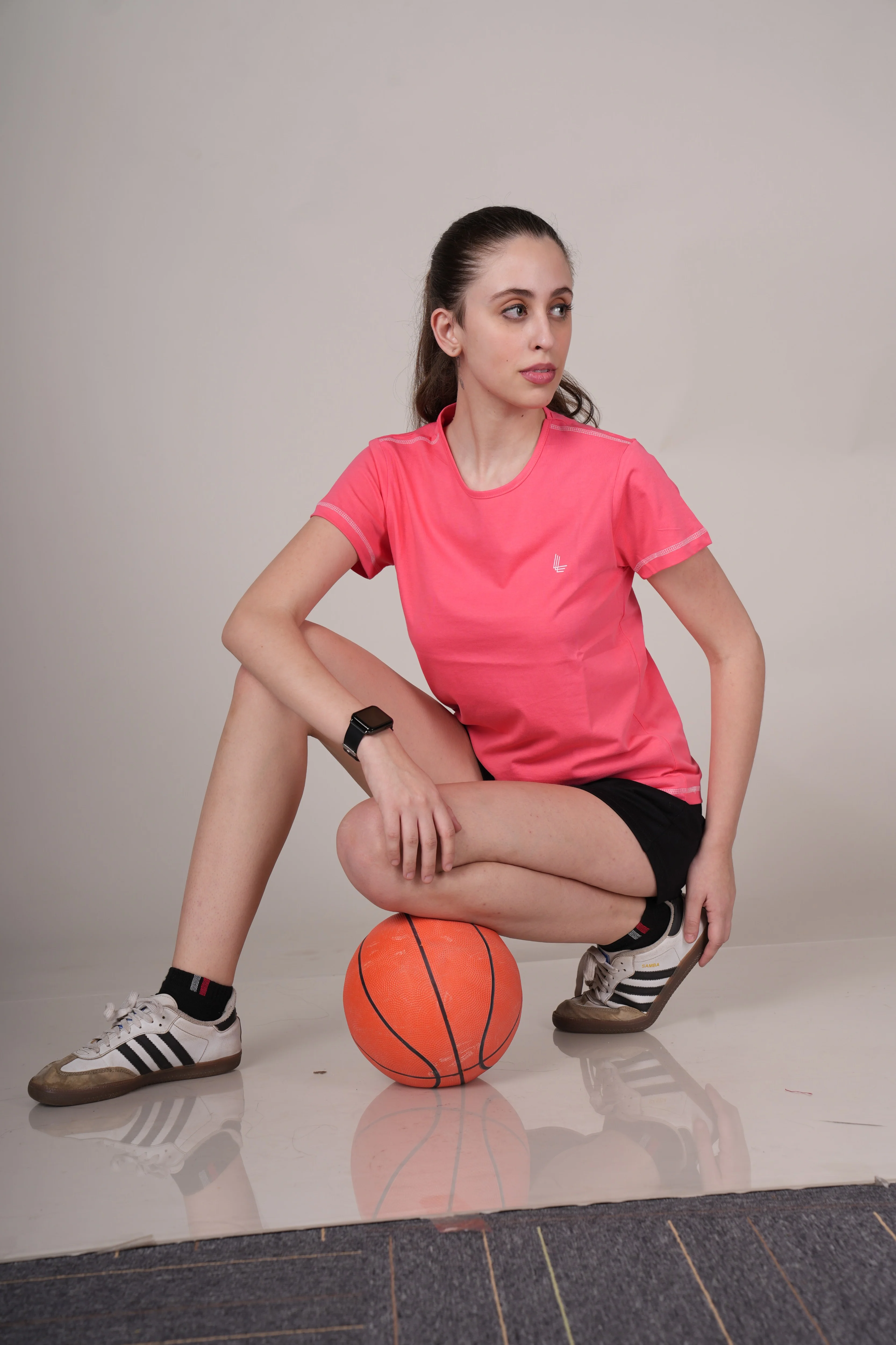 Women Coral Cotton Regular T-Shirt - Image 9