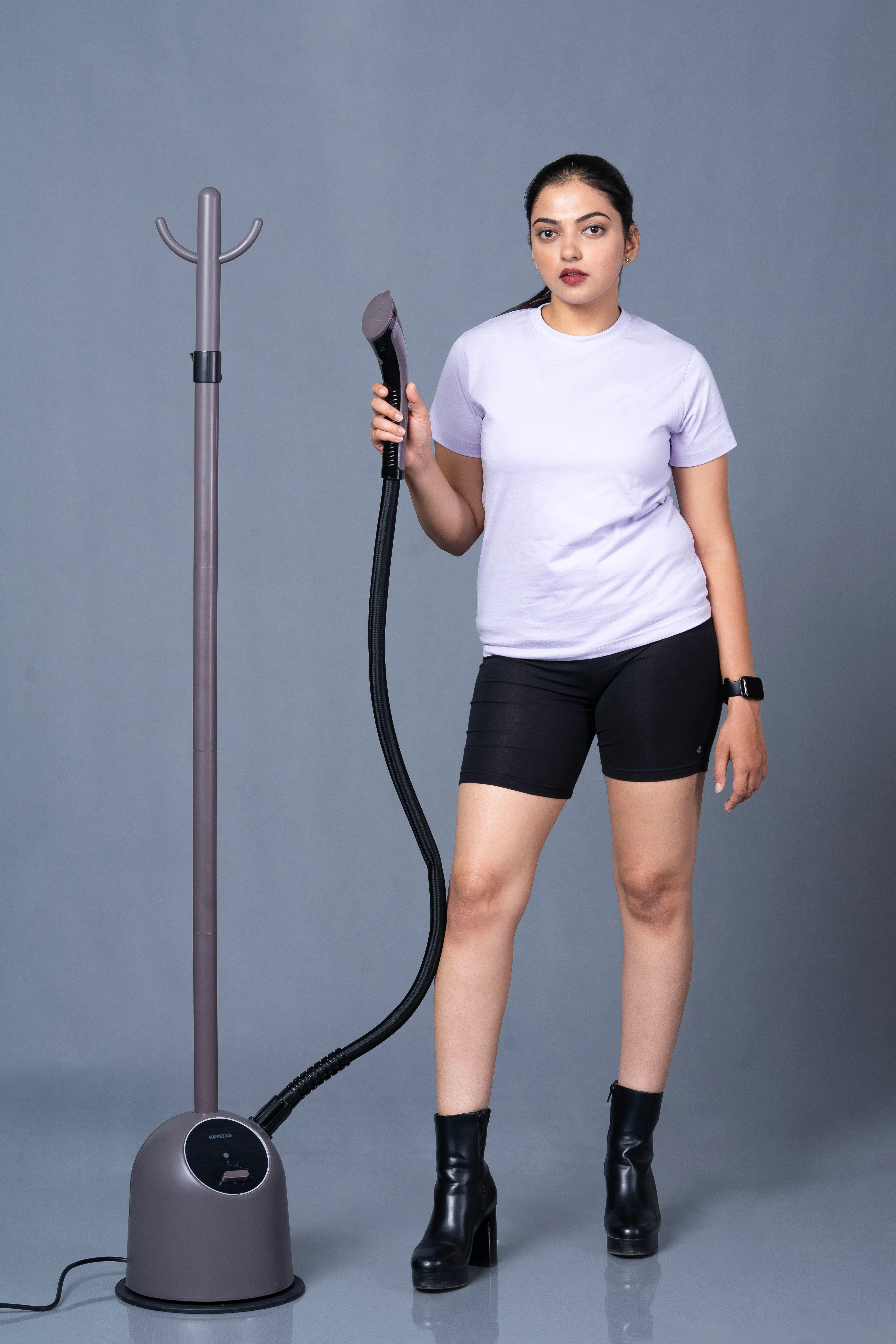 Women Lavender Cotton Regular T-Shirt - Image 3