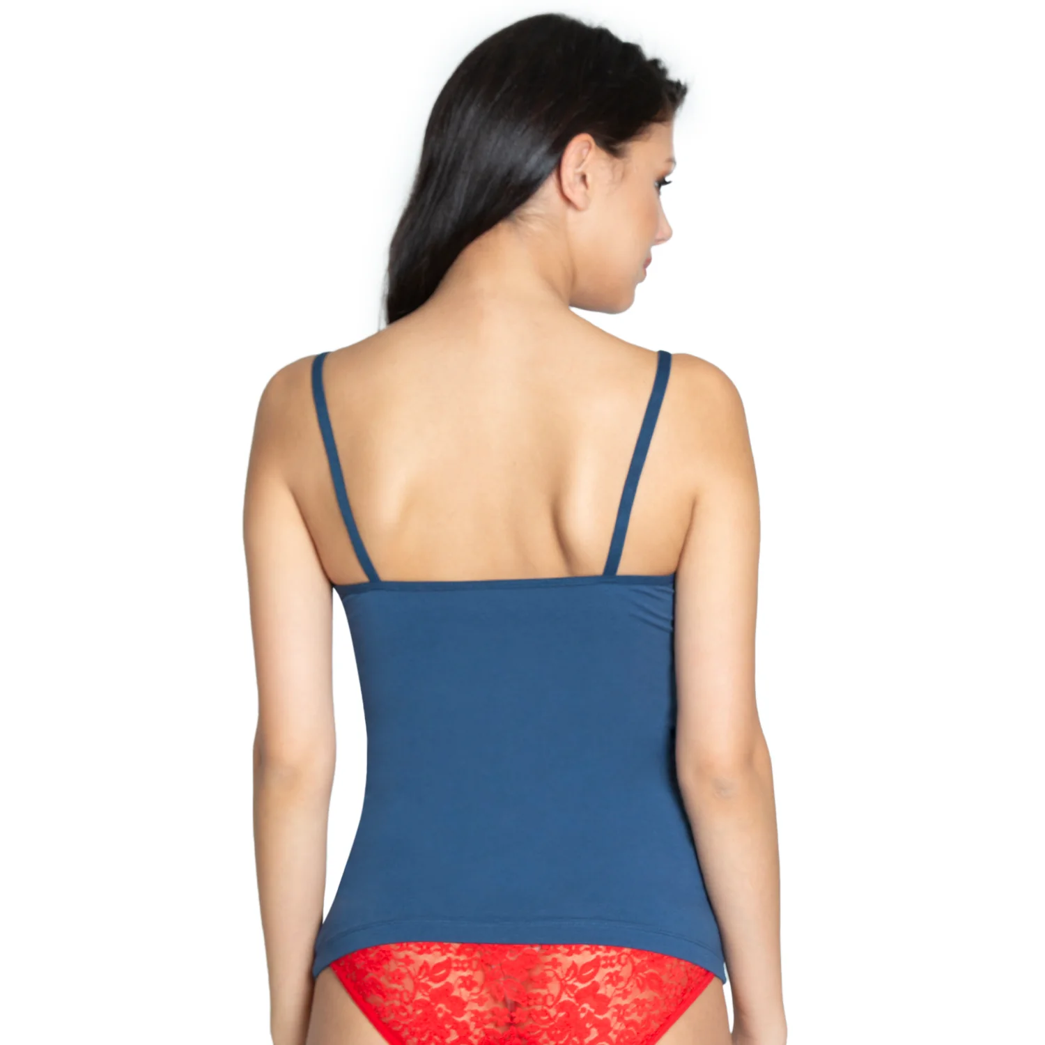 Regular Fit Round Neck Short Length Basic Camisole - Image 2