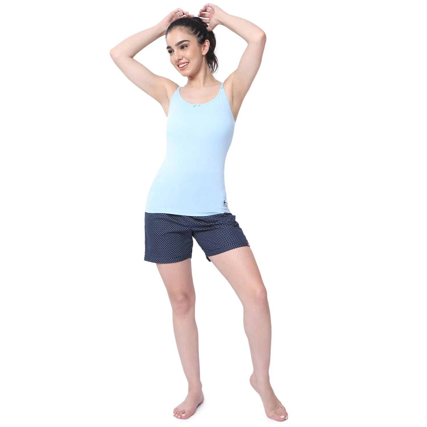 Regular Fit Round Neck Short Length Basic Camisole - Image 5