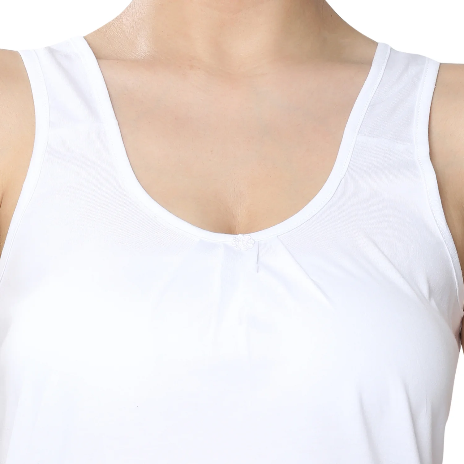 Relaxed Fit Scoop Neck Broad Shoulder Kurta Slip - Image 3