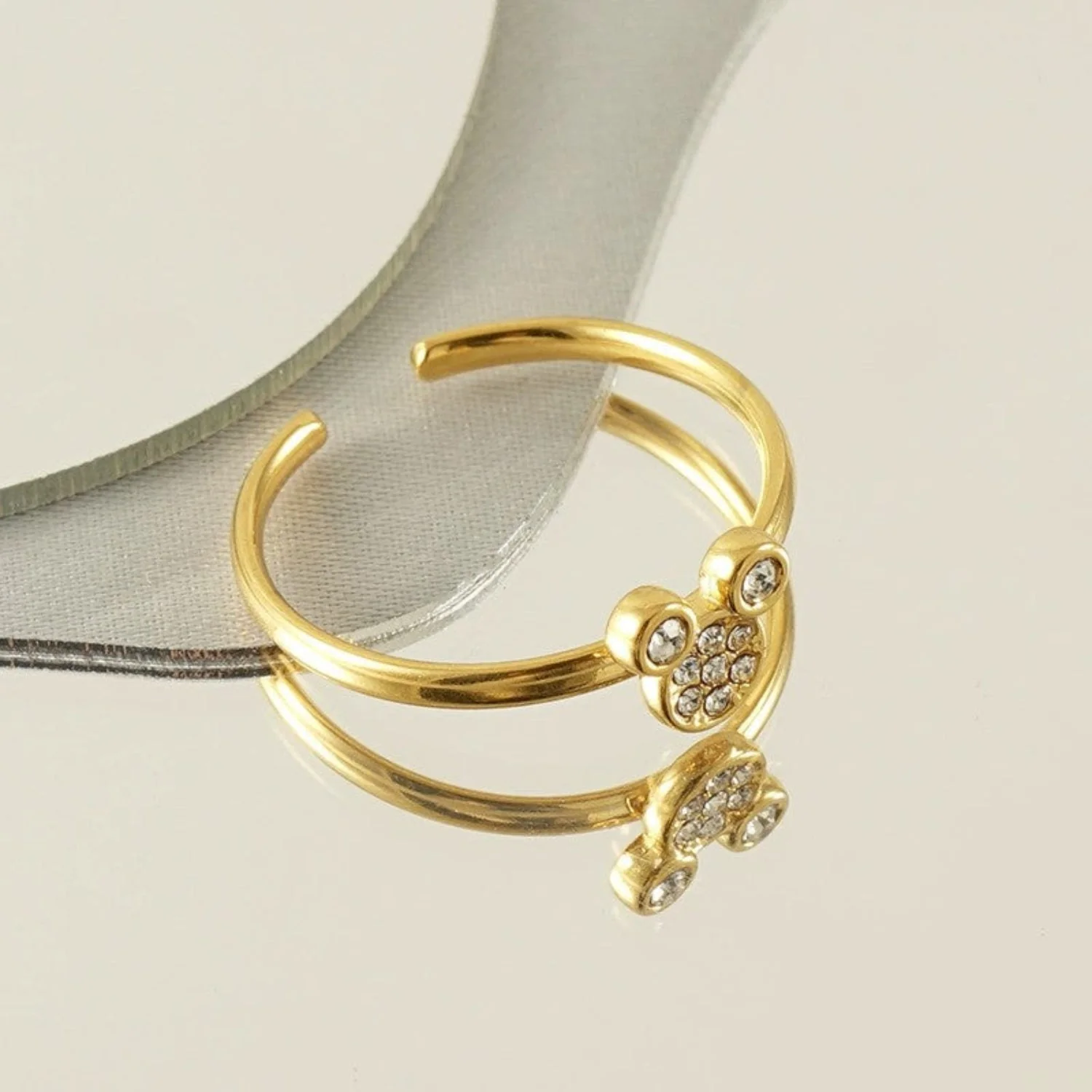 Sparkle Bear Adjustable Ring