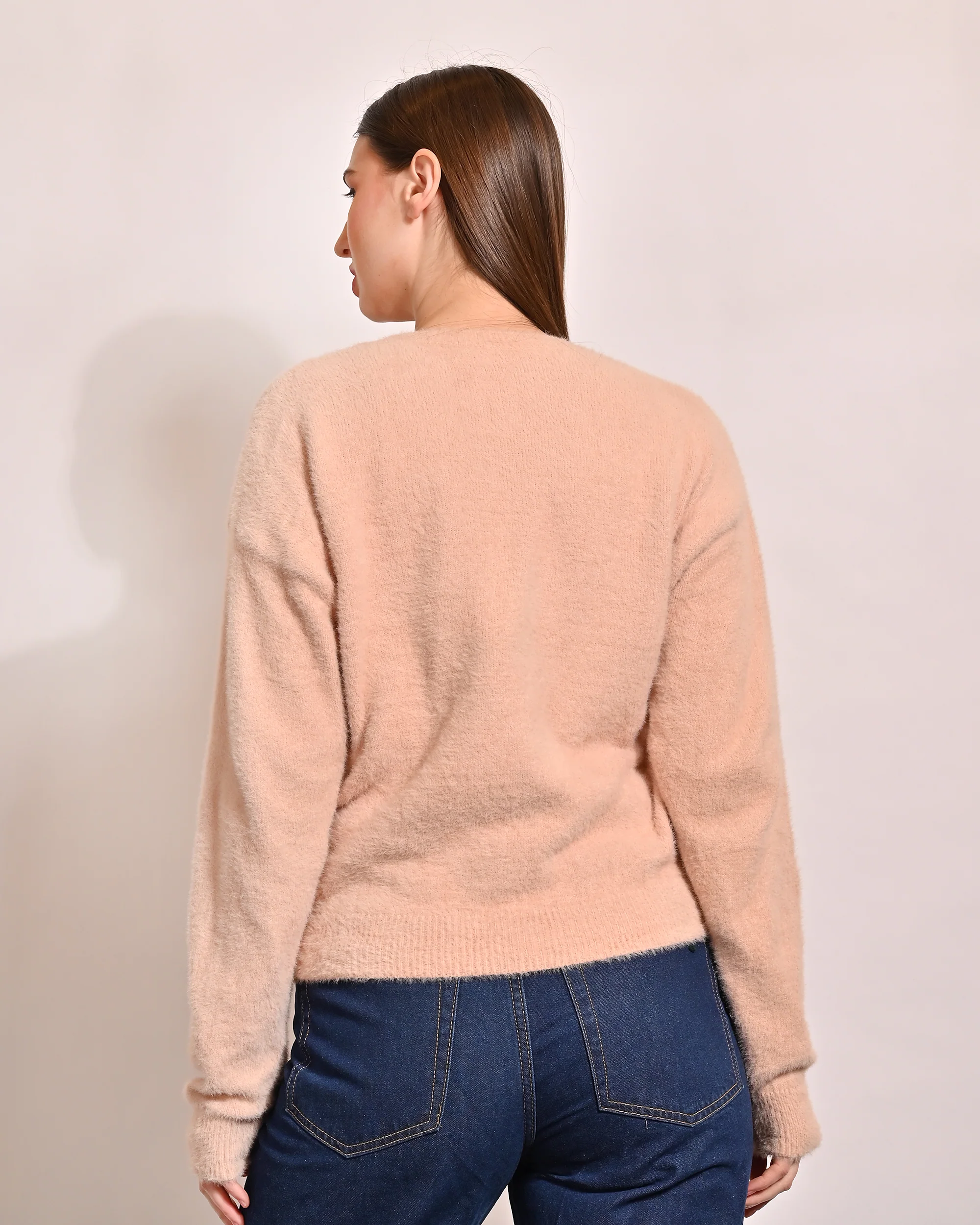 Women Baby Pink Sweater - Image 3