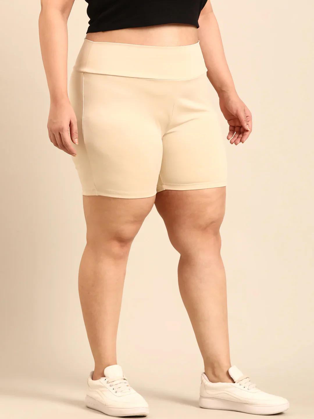 Women Beige Shorties - Image 4