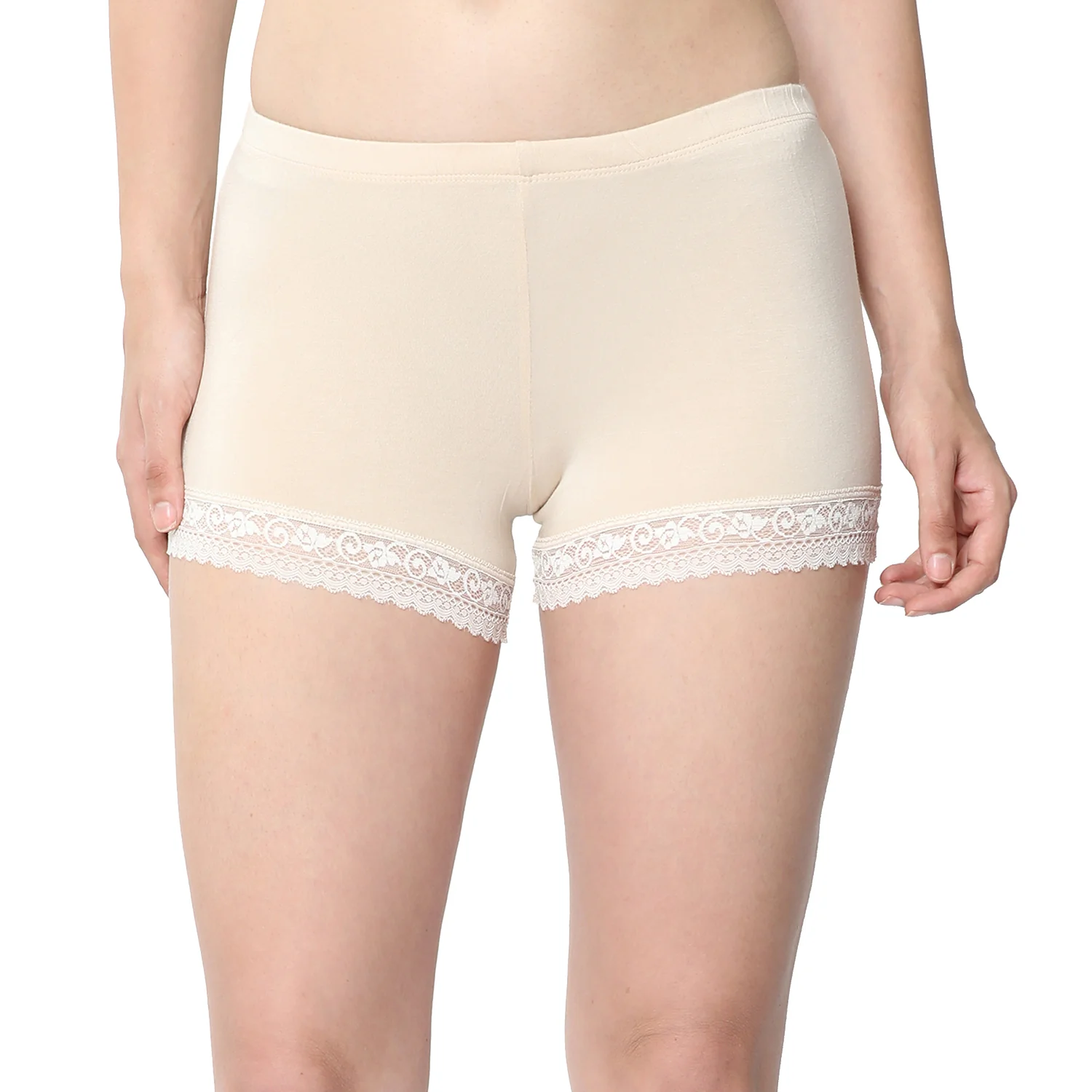 Women Beige Ultralight Hot Shorts